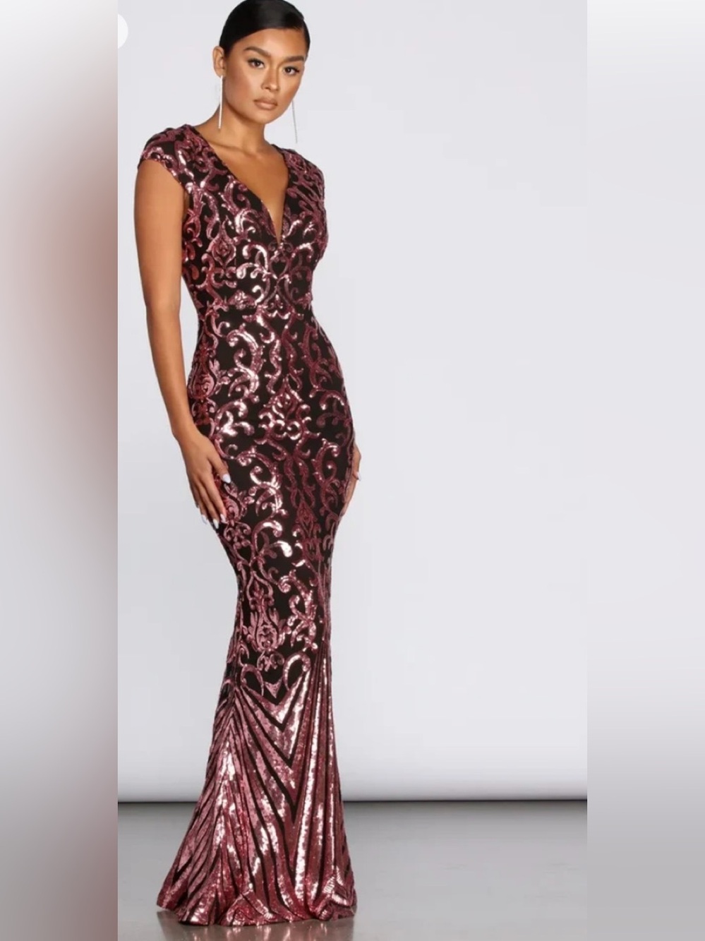 Elsie Formal Open Back Sequin Dress